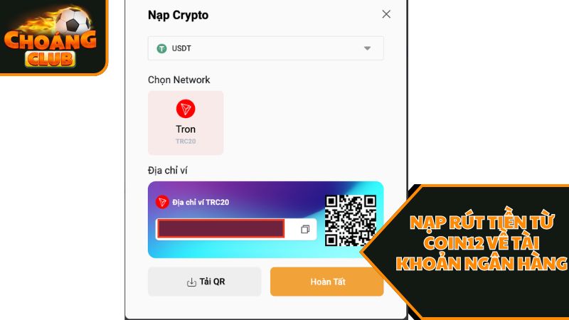 Nạp rút tiền Coin12 về tài khoản