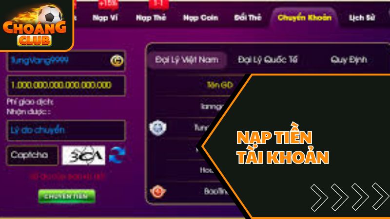 Nạp tiền tài khoản